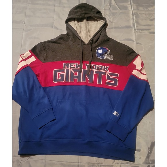 New York Giants Mens 3XL Starter‎ Extreme Fireballer Pullover Hoodie HTF EUC - Picture 1 of 8